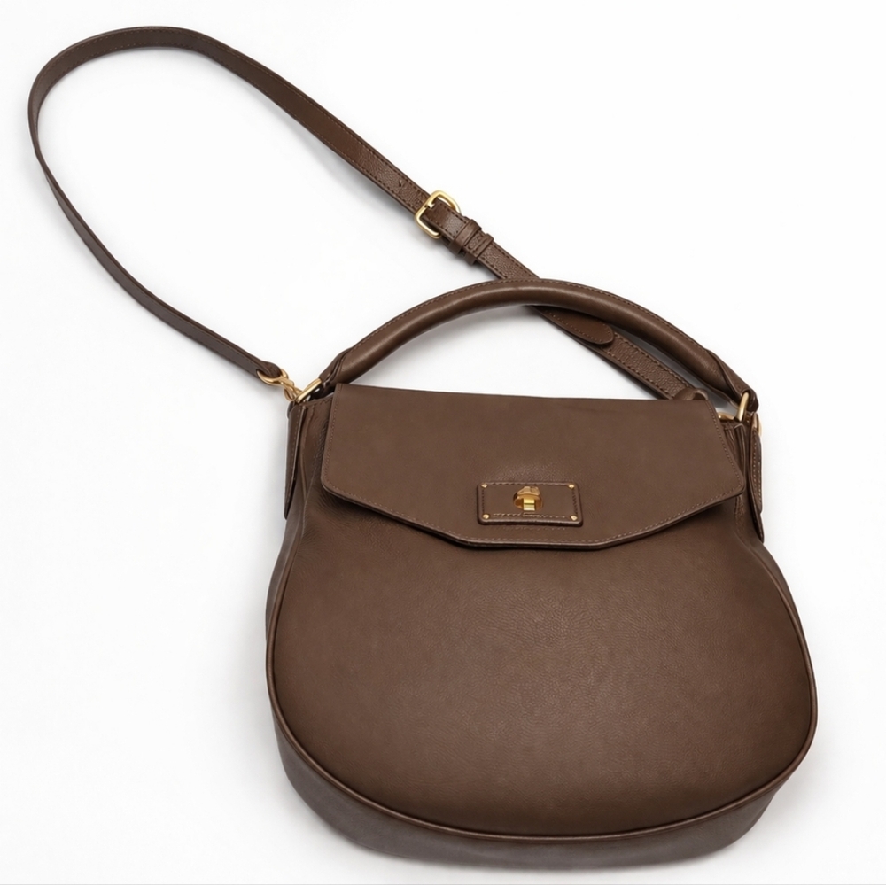 Marc Jacobs Brown Leather Crossbody Bag Classic 90s Minimalist